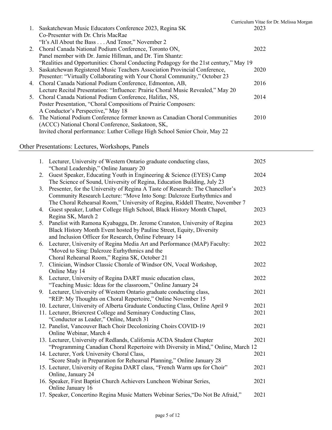 Curriculum vitae — June 2026 — page 5 of 13